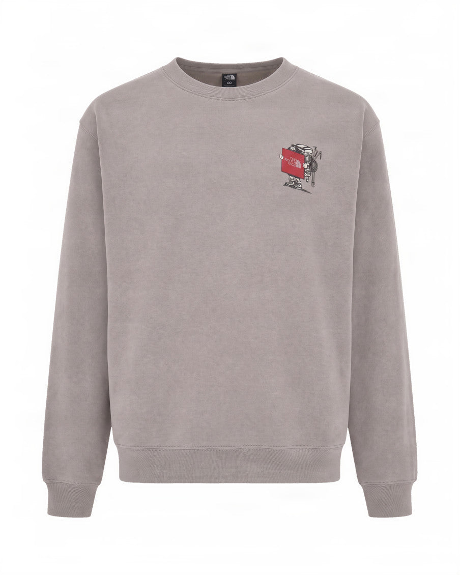 Grey Crew Neck Sweatshirt 1
