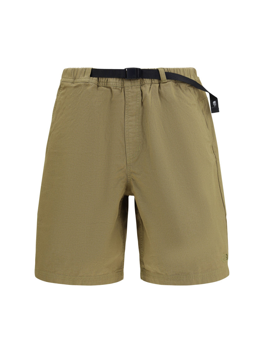 Green Relaxed Solid Shorts 1