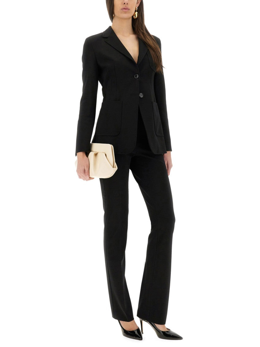 Black Slim Flat Front Pant 3