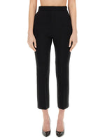 Black Regular Flat Front Pants 1