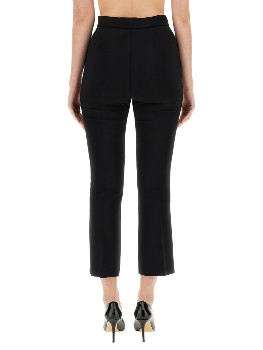 Black Regular Flat Front Pants 2