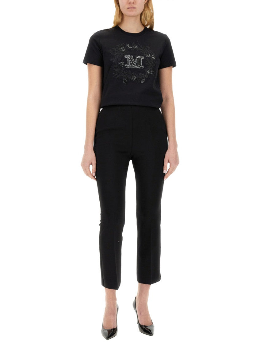Black Regular Flat Front Pants 3