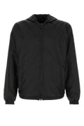 Black Printed Hood Jacket 1