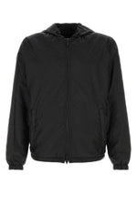 Black Printed Hood Jacket 1