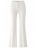 White Flared Flat Front Pant 1