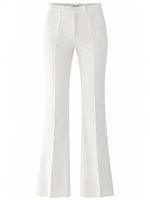White Flared Flat Front Pant 1