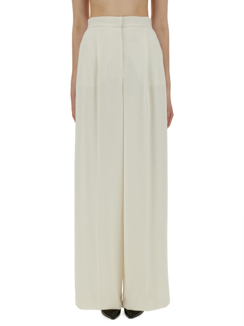 White Loose Pleated Pant 1