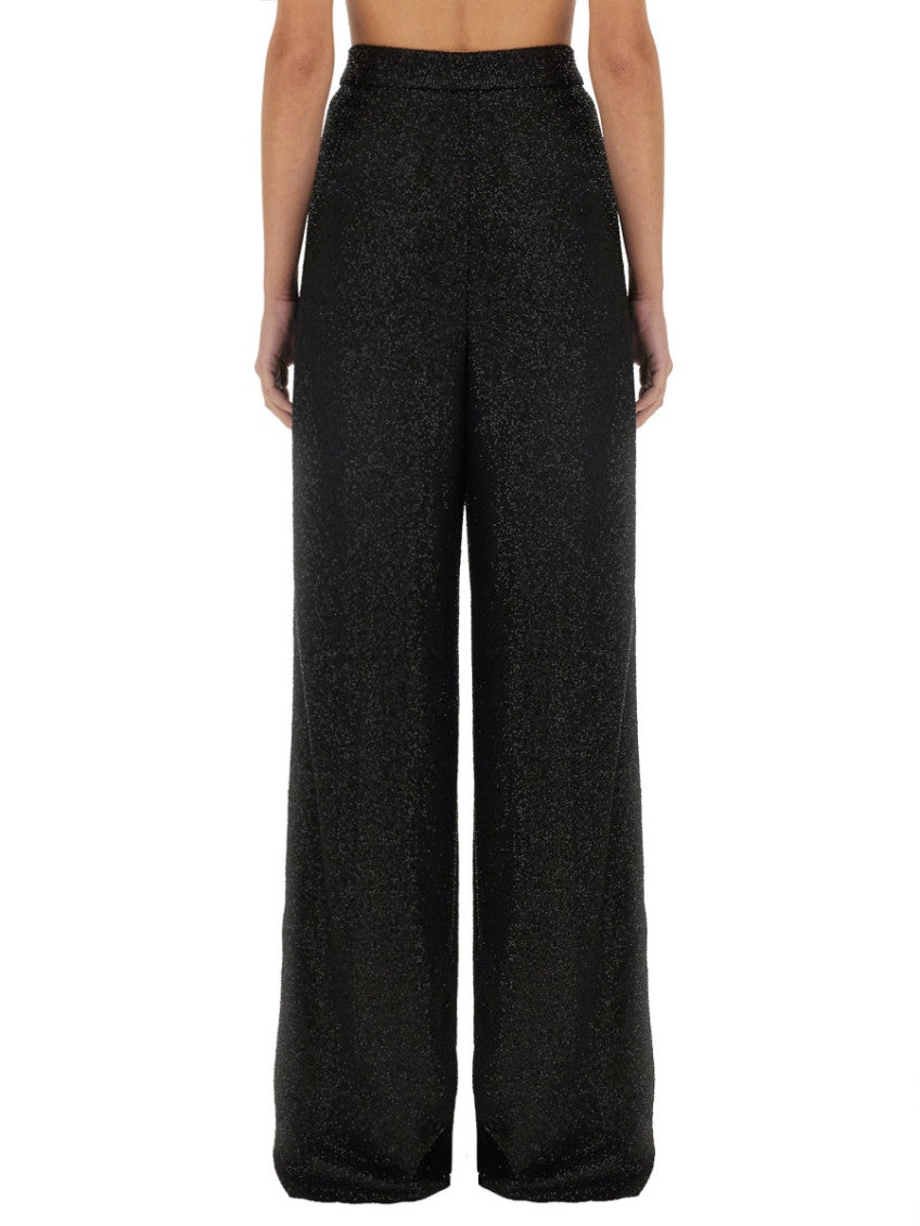 Black Regular Flat Front Pants 2