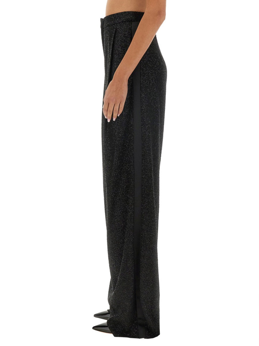 Black Regular Flat Front Pants 4
