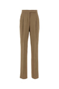 Brown Tailored Pleated Pants 1