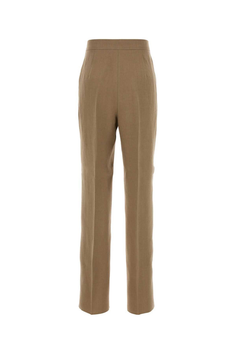 Brown Tailored Pleated Pants 2