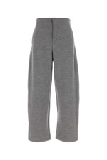Grey Straight Flat Front Pants 1