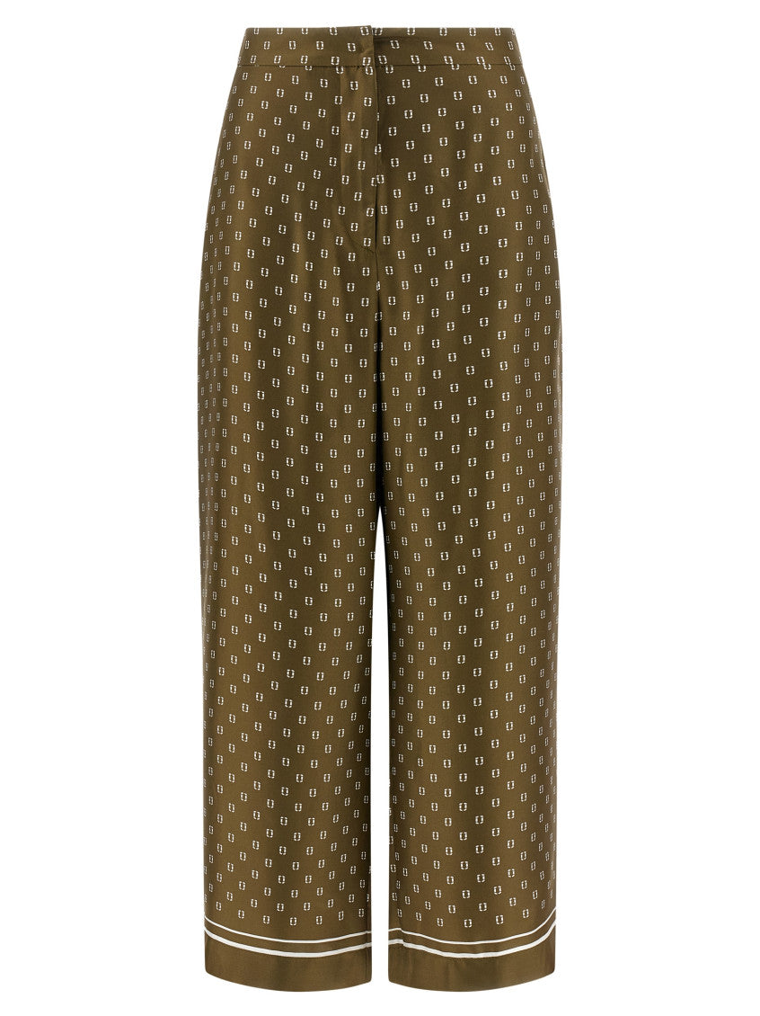 Green Straight Flat Front Pants 1