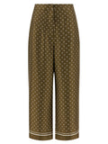 Green Straight Flat Front Pants 1