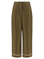 Green Straight Flat Front Pants 1