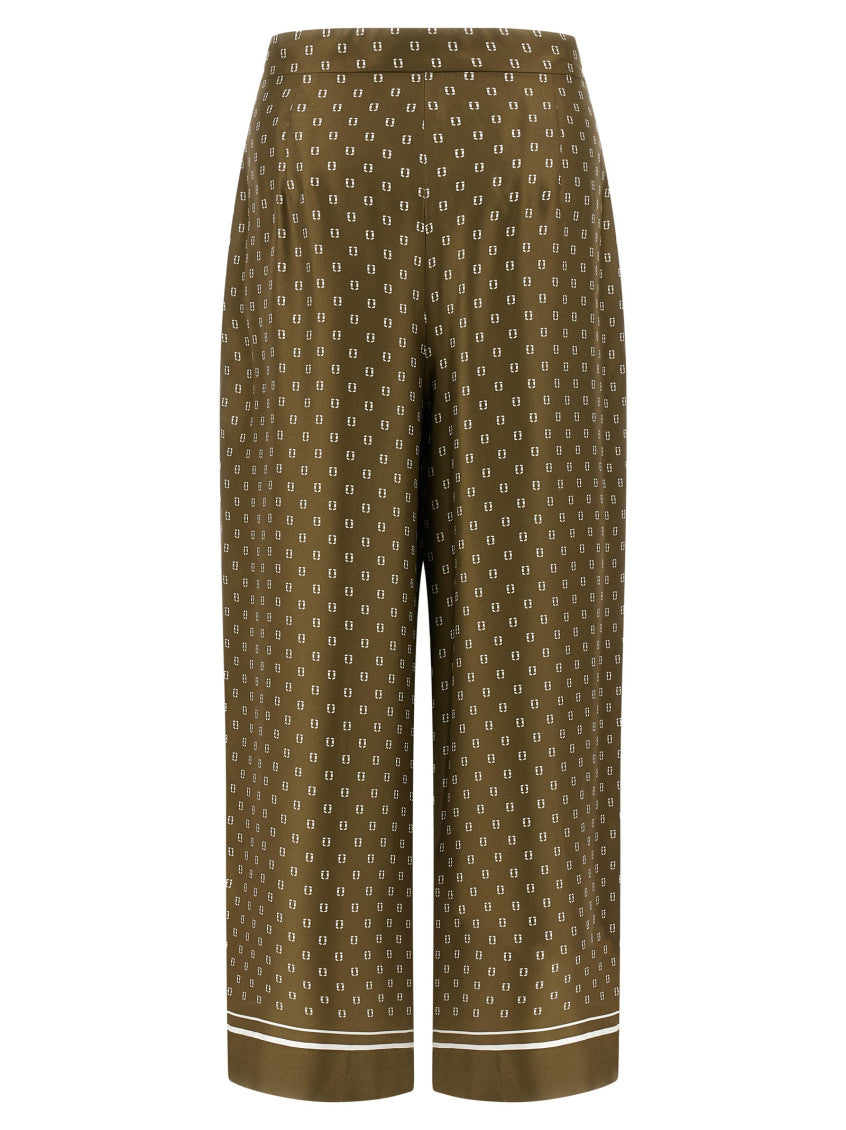 Green Straight Flat Front Pants 2
