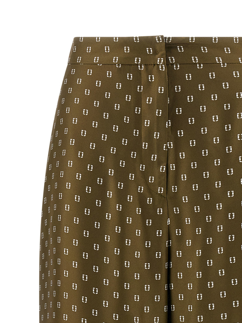 Green Straight Flat Front Pants 3