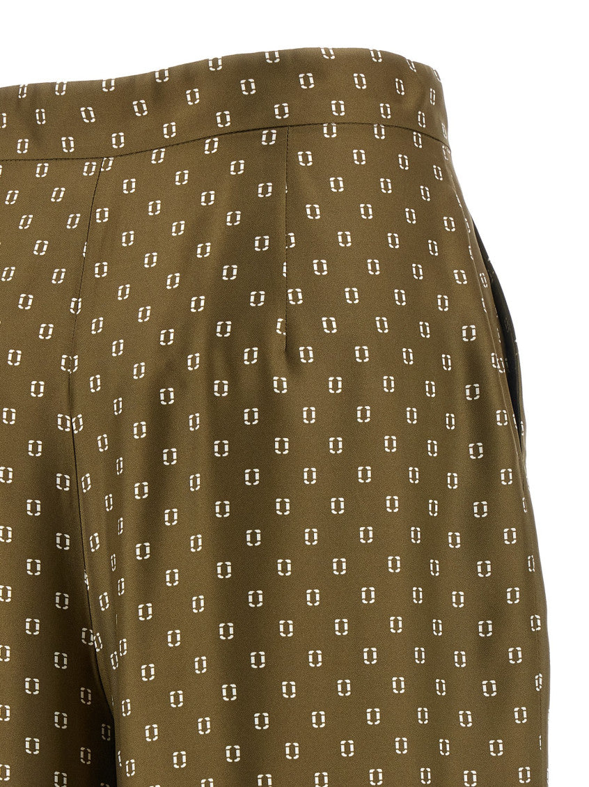 Green Straight Flat Front Pants 4