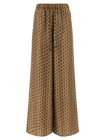 Brown Straight Drawstring Pants 1