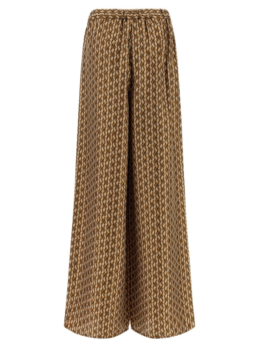 Brown Straight Drawstring Pants 2