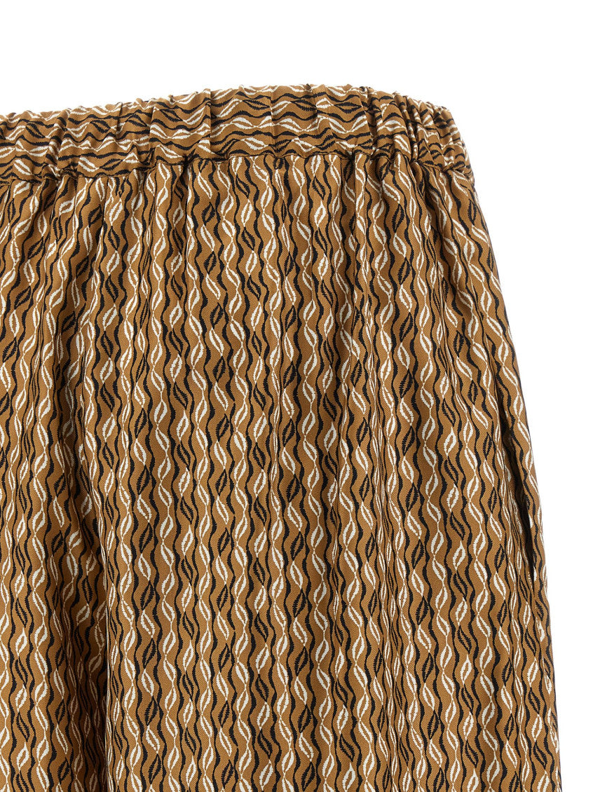 Brown Straight Drawstring Pants 4