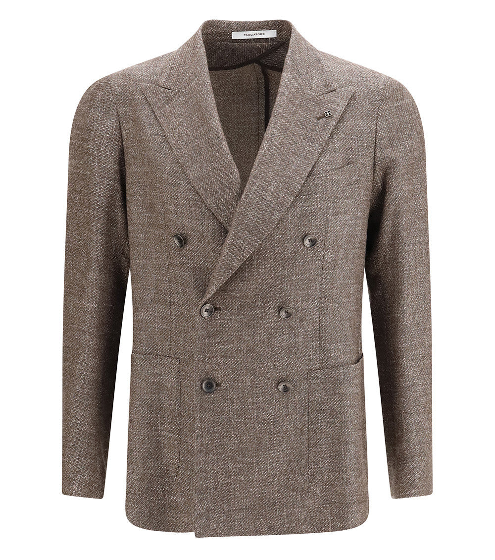Brown Peaked Lapel Blazer 1