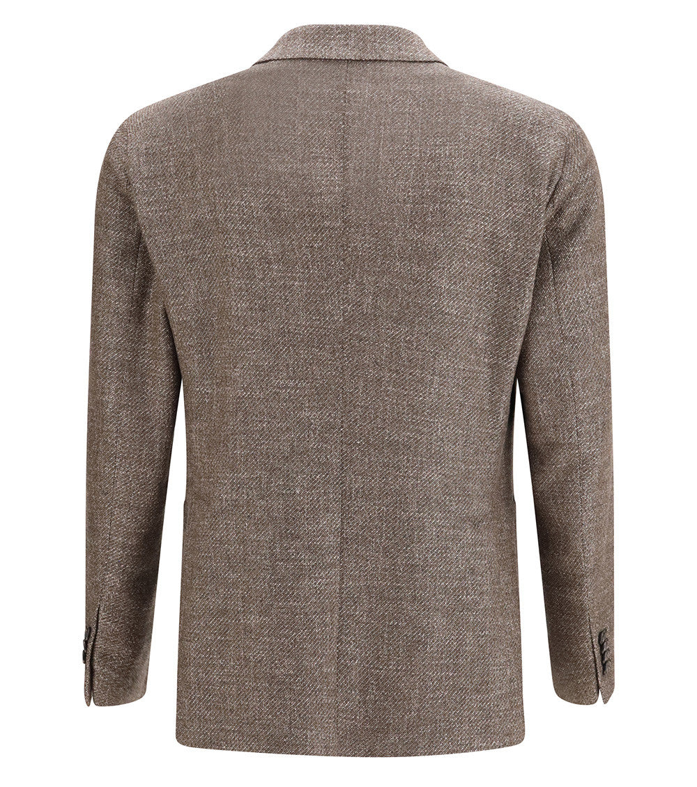 Brown Peaked Lapel Blazer 2