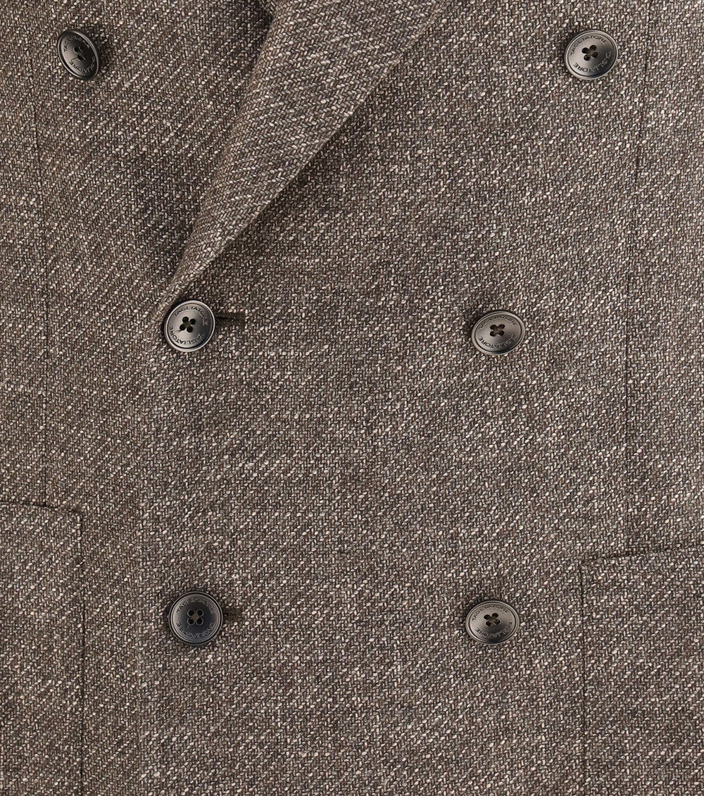 Brown Peaked Lapel Blazer 3