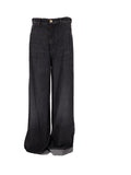 Black Relaxed Flat Front Pants 1