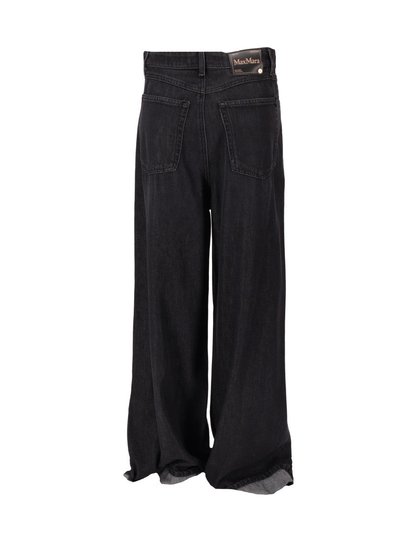 Black Relaxed Flat Front Pants 2