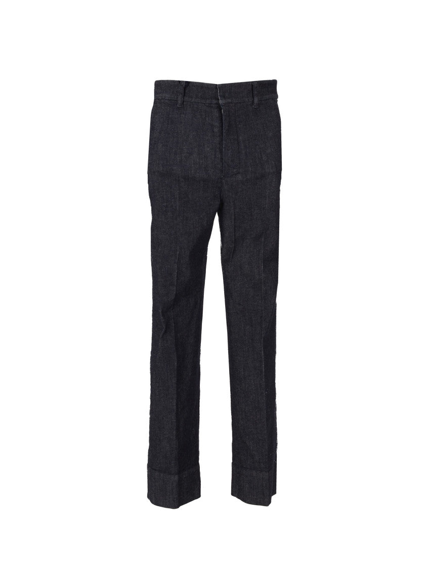 Dark Grey Slim Flat Front Pants 1