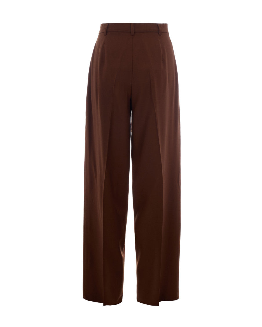 Brown Tailored Pleated Pants 2