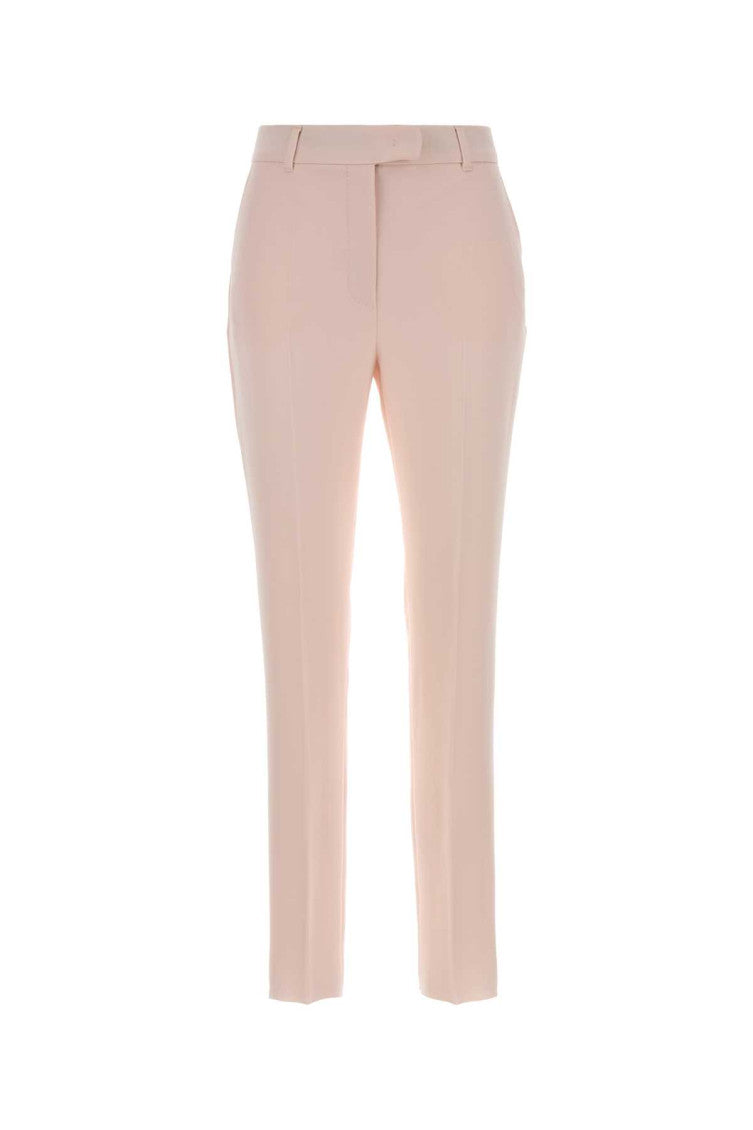 Pink Slim Flat Front Pants 1