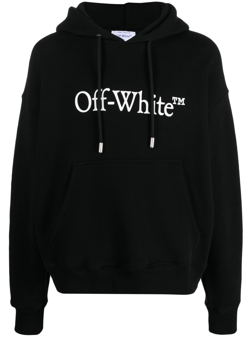 BlackWhite Logo Print Hoodie 1