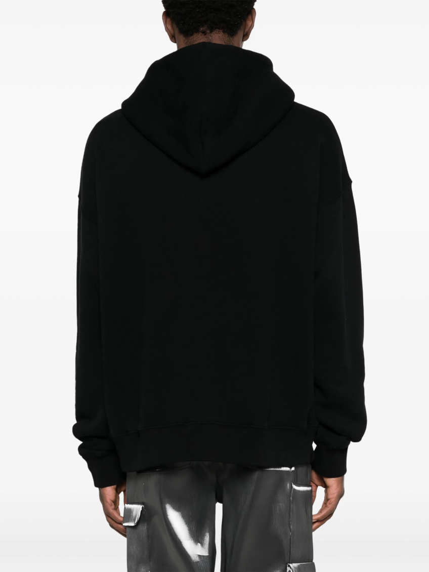 BlackWhite Logo Print Hoodie 4