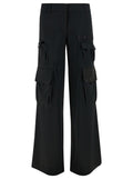Black Embroidered Logo Cargo Pant 1