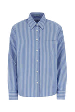 Light Blue Printed Poplin Shirt 1