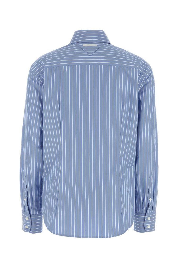 Light Blue Printed Poplin Shirt 2