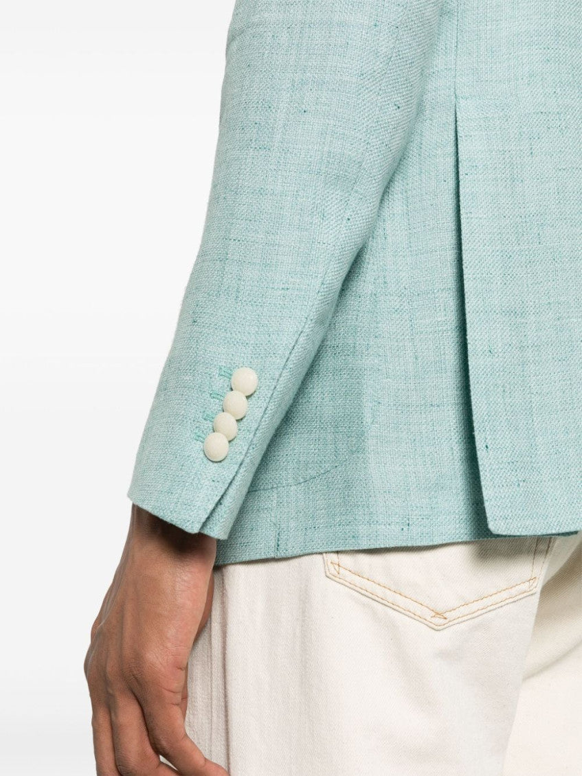 Light Blue Single Breasted Blazer 2