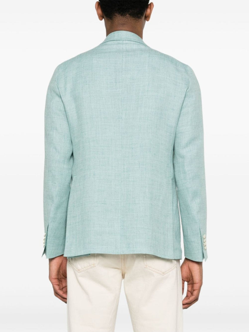Light Blue Single Breasted Blazer 3