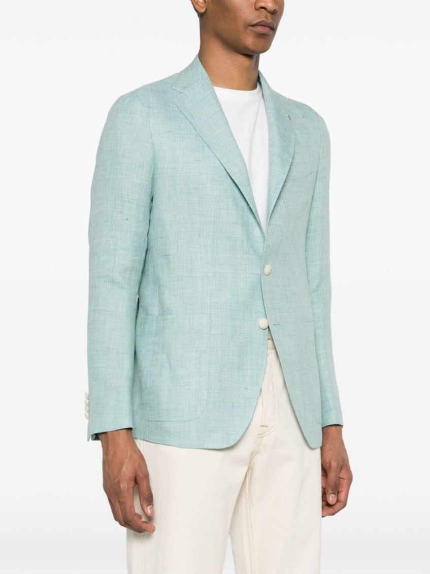 Light Blue Single Breasted Blazer 4