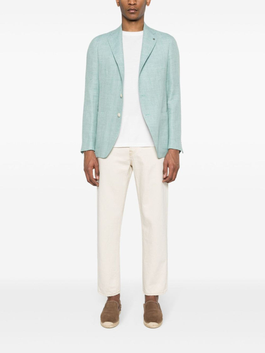 Light Blue Single Breasted Blazer 5