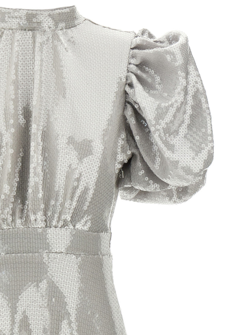 Grey Sequin midi dress 3