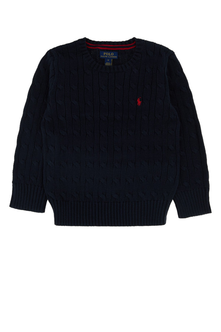 Kids Navy Blue Logo Sweater 1