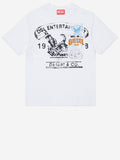 Boys White Printed T-Shirt 1