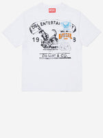 Boys White Printed T-Shirt 1