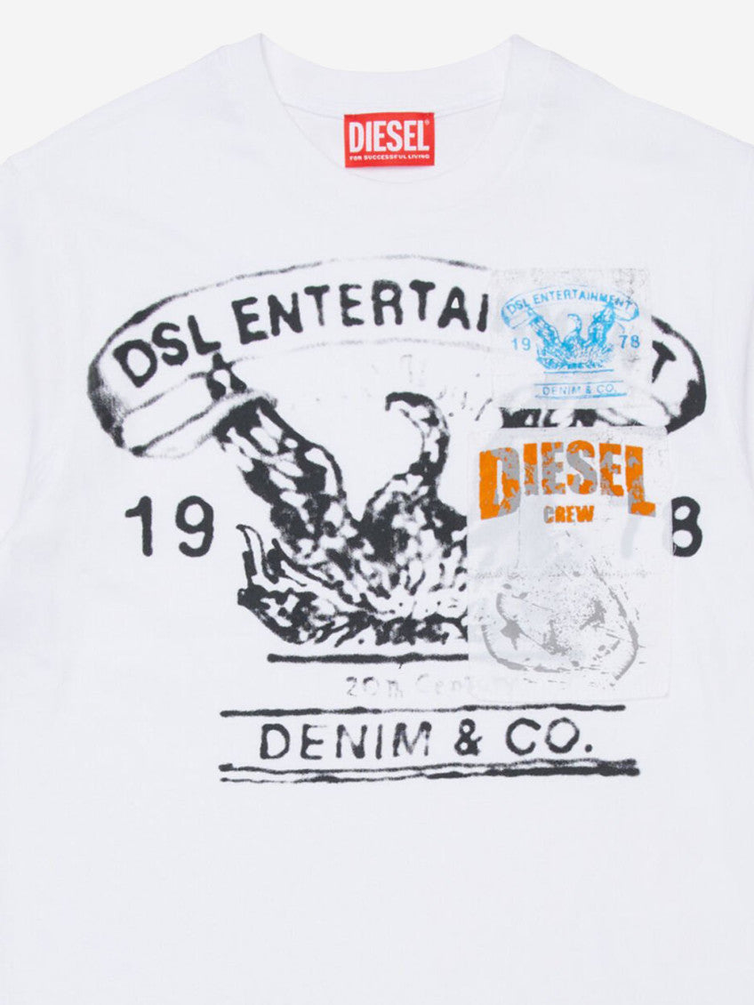 Boys White Printed T-Shirt 3
