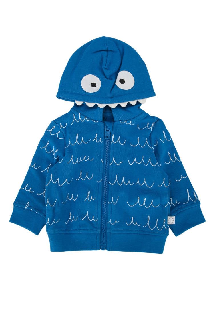 Kids Blue Zip Up Hoodie 1