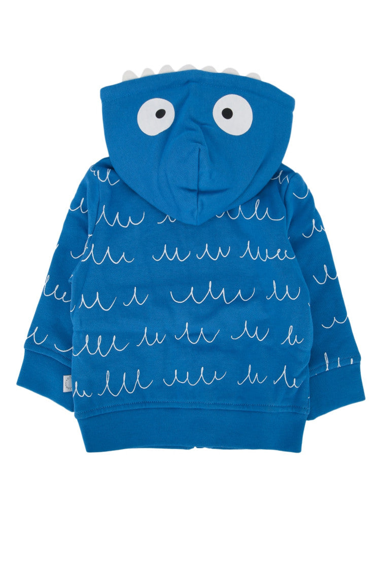 Kids Blue Zip Up Hoodie 2