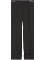 Black Wool Cropped Trousers 1